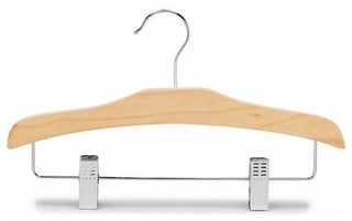 12" Children's Decorative Wooden Combo Hanger, Set of 25