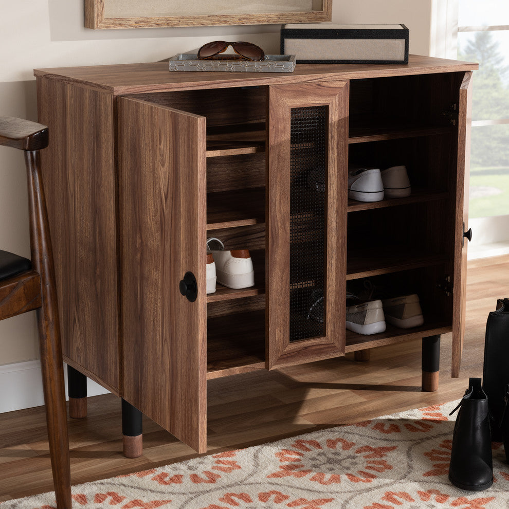 Valina Modern and Contemporary 2-Door Wood Entryway Shoe Storage Cabinet