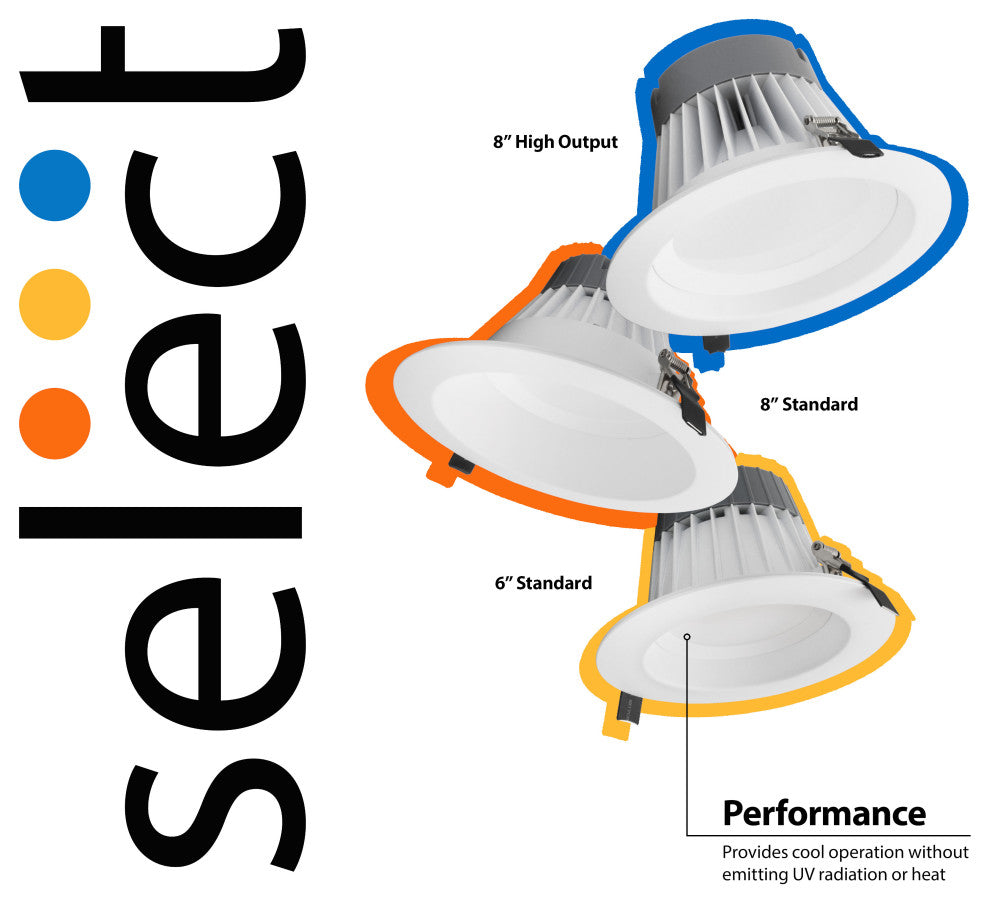 CLR-Select 6-inch Nickel Commercial Canless LED Downlight Kit