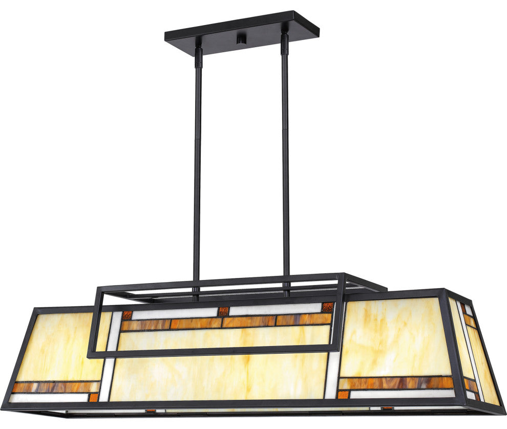 Quoizel ATW439 Atwater 4 Light 39"W Billiard Chandelier - Matte Black