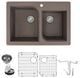 Radius Granite 33-in Drop-In Kitchen Sink Kit in Espresso