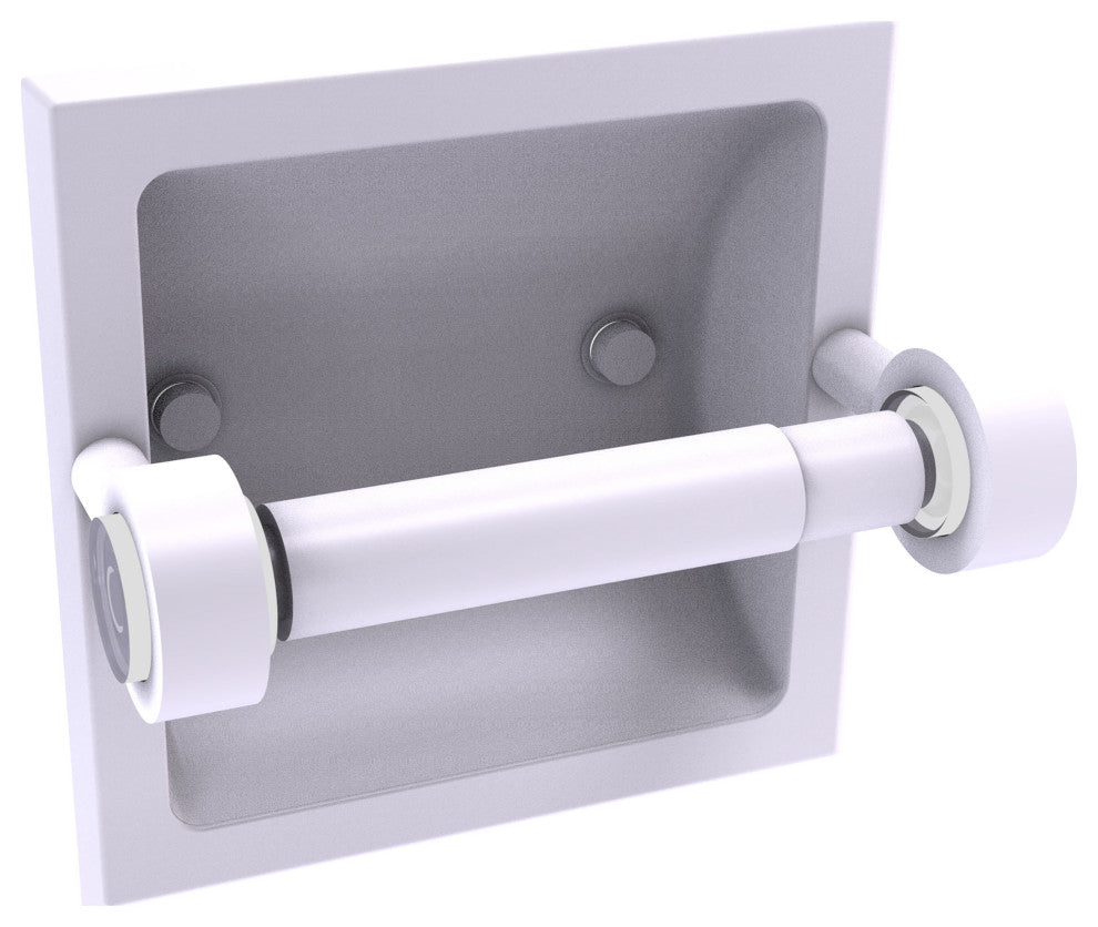 Clearview Recessed Toilet Paper Holder, Matte White