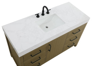Home Living 54" Single Bathroom Vanity, Chestnut Brown