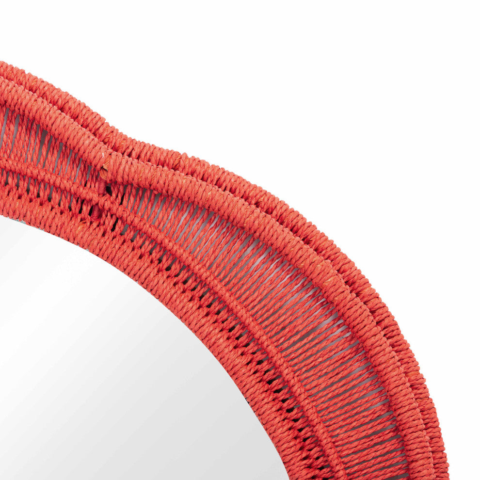 Zeva Wall Mirror, Red