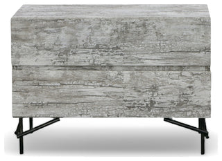 Nova Domus Aria Italian Multi Grey Bed and Two Nightstands, Queen