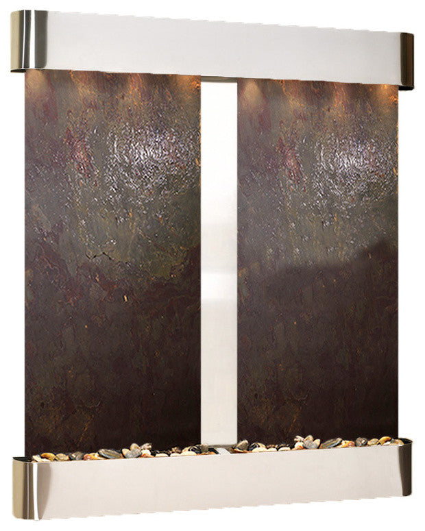 Cottonwood Falls Water Fountain, Multi-Color, Stainless Steel, Round