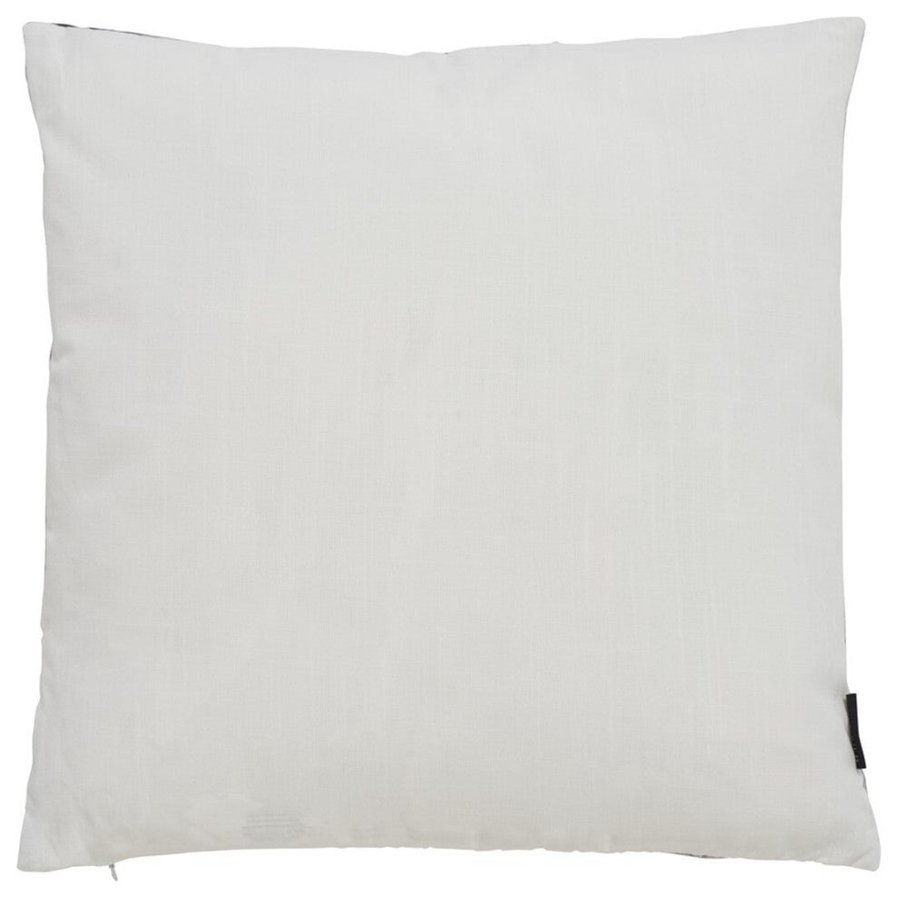 Safavieh Andrine Pillow Silver/Navy 18" X 18"