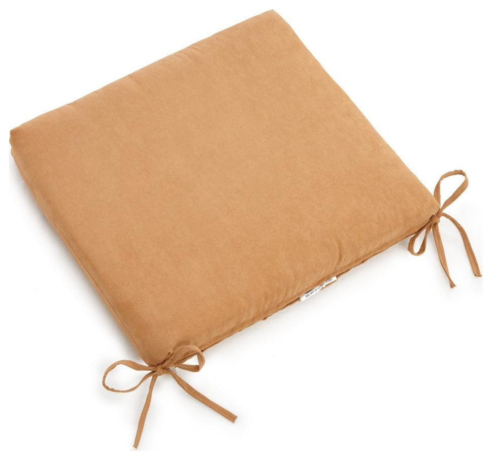 20-inch by 19-inch Solid Microsuede Chair Cushion