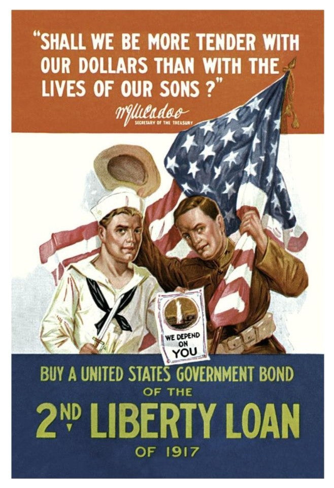 "WWI: 2nd Liberty Loan" Digital Paper Print, 18"x26"