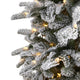 7' Flocked North Carolina Fir Faux Xmas Tree W/550 Lights & Bendable Branches