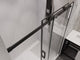 ANZZI Rhodes 76" Frameless Sliding Shower Door, Matte Black, 48" W