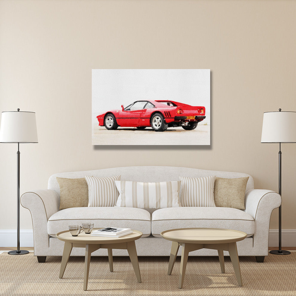 "1980 Ferrari 288 GTO Watercolor" Fine Art Print