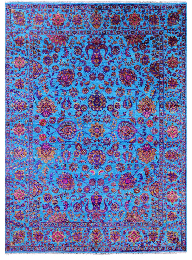 9' 0" X 12' 2" Persian Handmade Wool & Silk Rug - Q13495