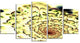 Green Light Fractal Flower Pattern, Abstract Wall Art Canvas, 60"x32", 5 Panels