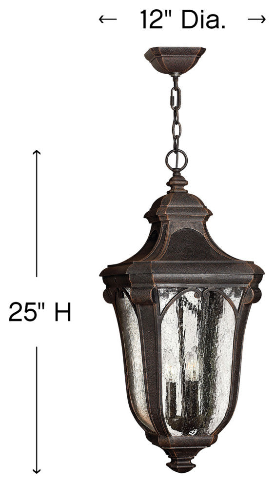 Hinkley Trafalgar Large Hanging Lantern, Mocha