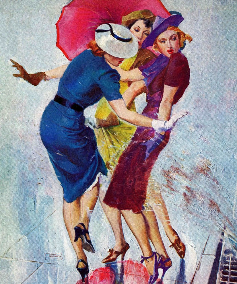 "Splashed" Painting Print on Wrapped Canvas