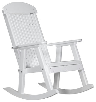 Poly Porch Rocker, White