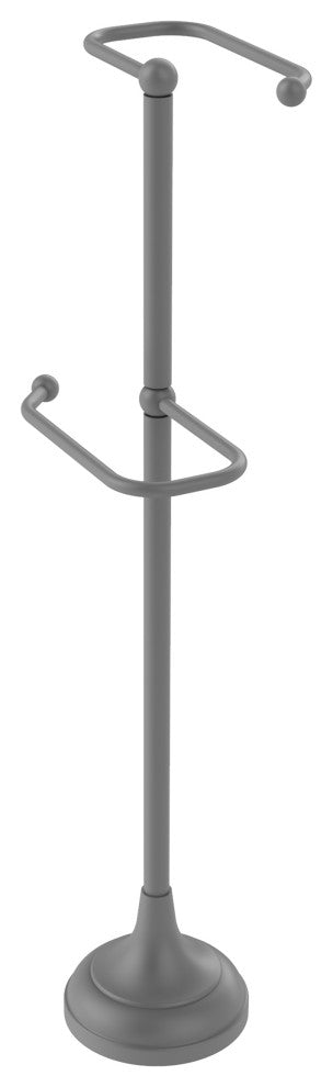 Free Standing Two Roll Toilet Tissue Stand, Matte Gray
