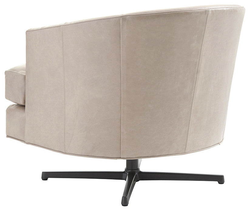 Graves Leather Swivel Chair Charcoal Base