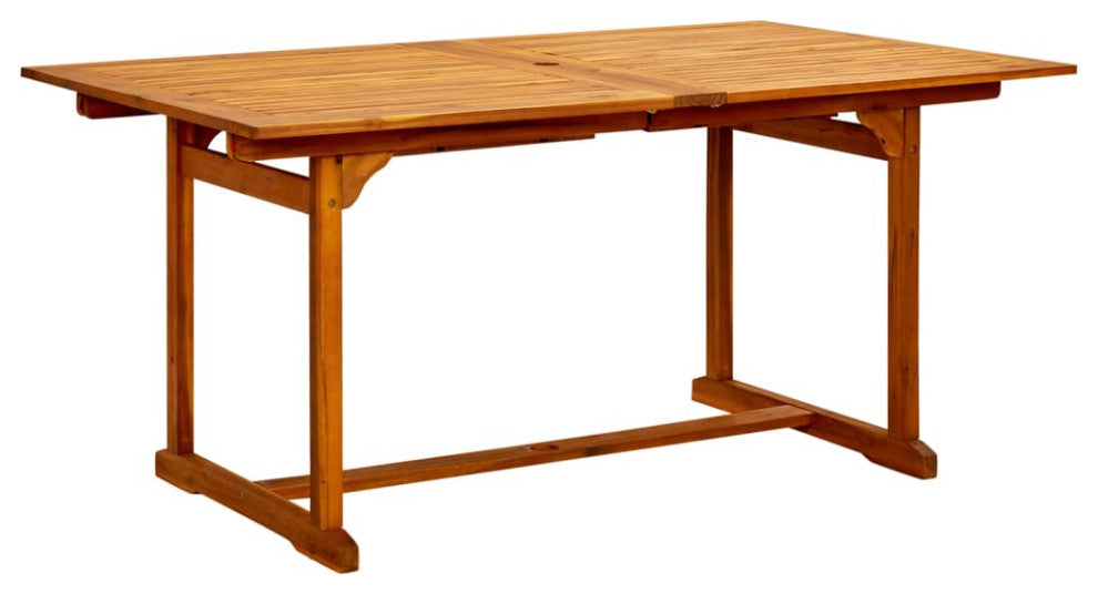 vidaXL Outdoor Dining Table Extendable Garden Patio Table Solid Acacia Wood