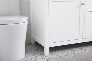 60" Double Bathroom Vanity, White