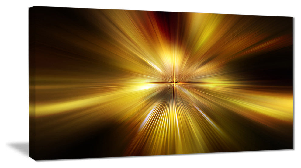 "Explosion of Golden Hue" Abstract Digital Art Canvas Print