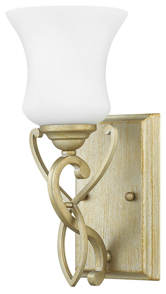 Hinkley Brooke Bath Single Light Vanity, Silver Leaf