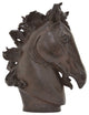 Plutus Brands Horse Head Figurine, Brown Resin