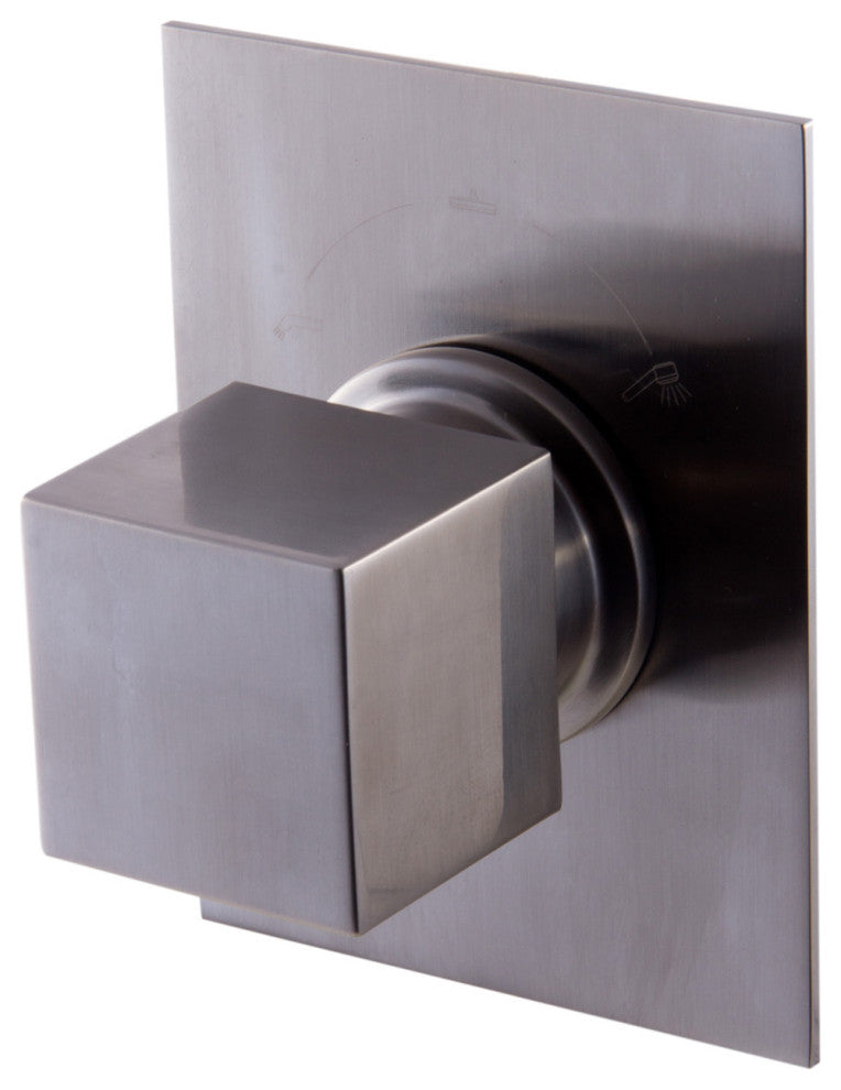 ALFI Brand AB9209-BN Brushed Nickel Modern Square 3 Way Shower Diverter