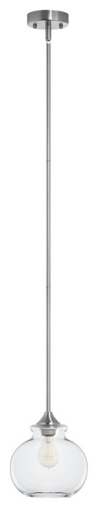 Ariella Casella Clear Glass Stem Hung Pendant Lamp