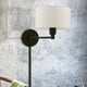 Swing Arm Wall Lamps 1 Light Black Swing Arm Wall Lamp