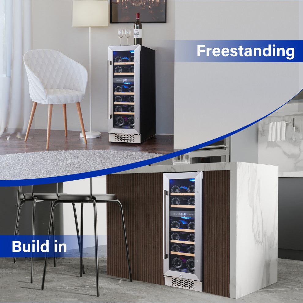 Yeego 12 in. Built-In Wine Refrigerator With Lock - Wine Fridge