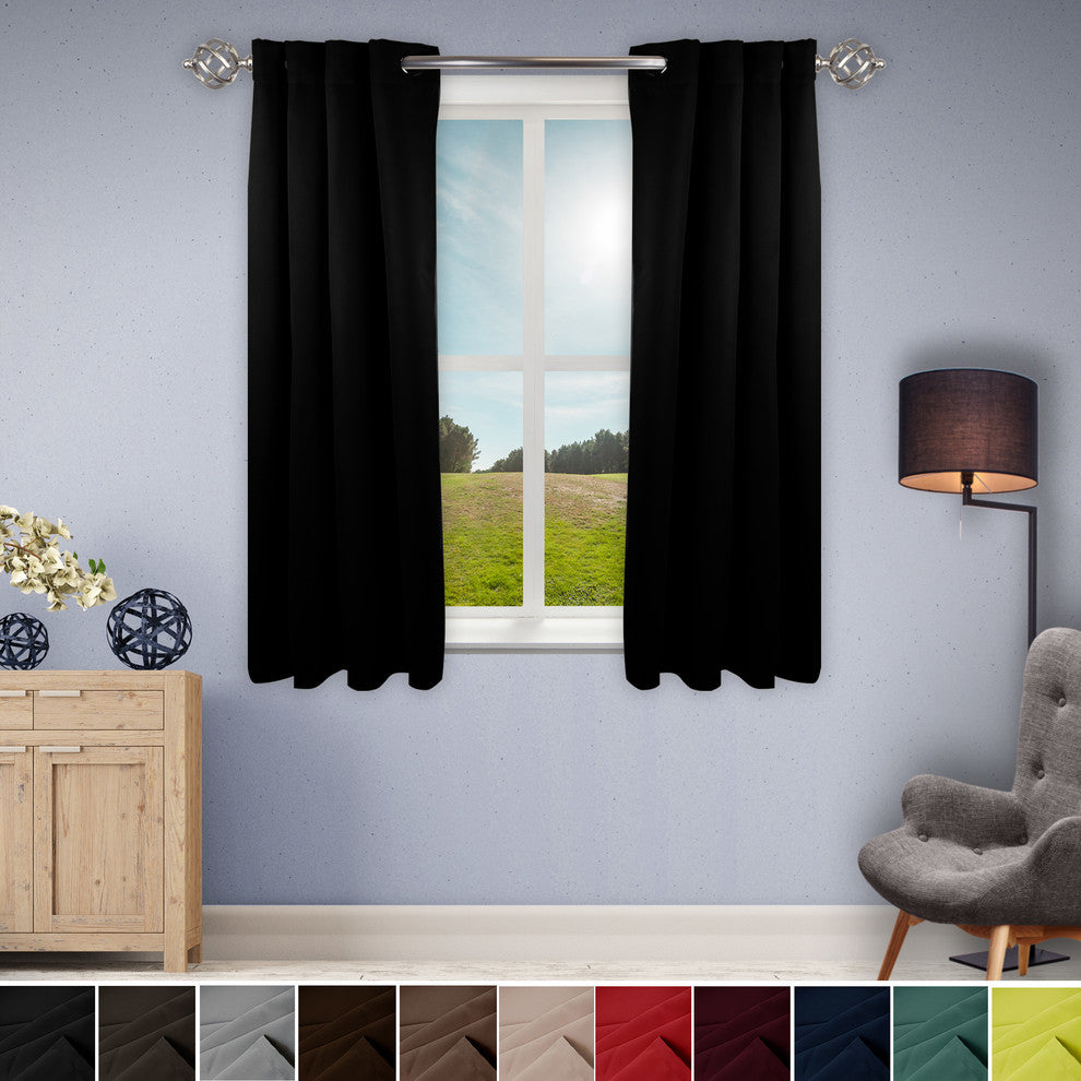 Heavy Duty Drapery Panel 52"x96" 1 Panel, Black