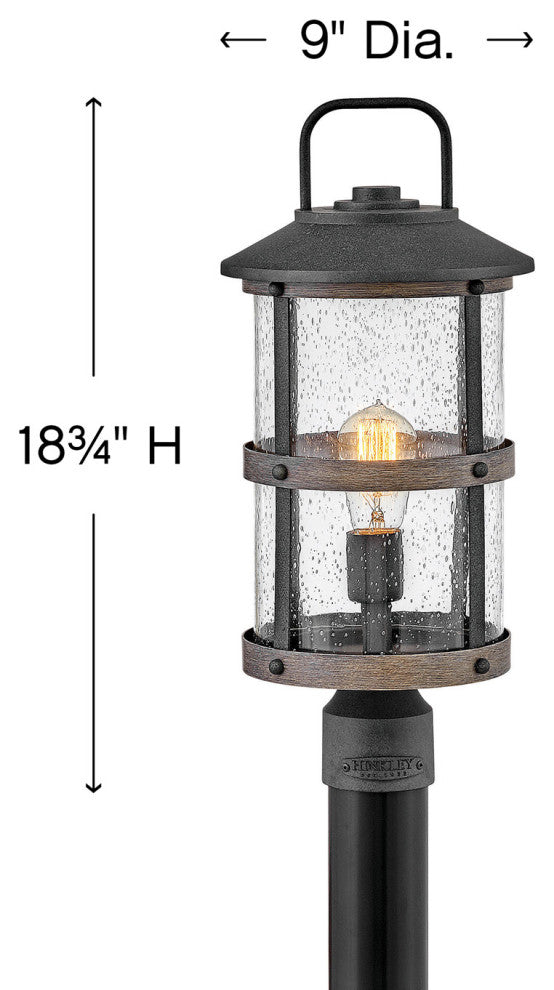 Hinkley Lakehouse Medium Post Top Or Pier Mount Lantern, Aged Zinc