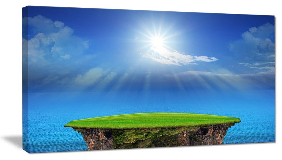 Blue Sky and Sun Shining, Landscape Canvas Art Print, 40x20