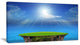 Blue Sky and Sun Shining, Landscape Canvas Art Print, 40x20
