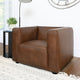 Jude Top Grain Leather Camel Brown Arm Chair