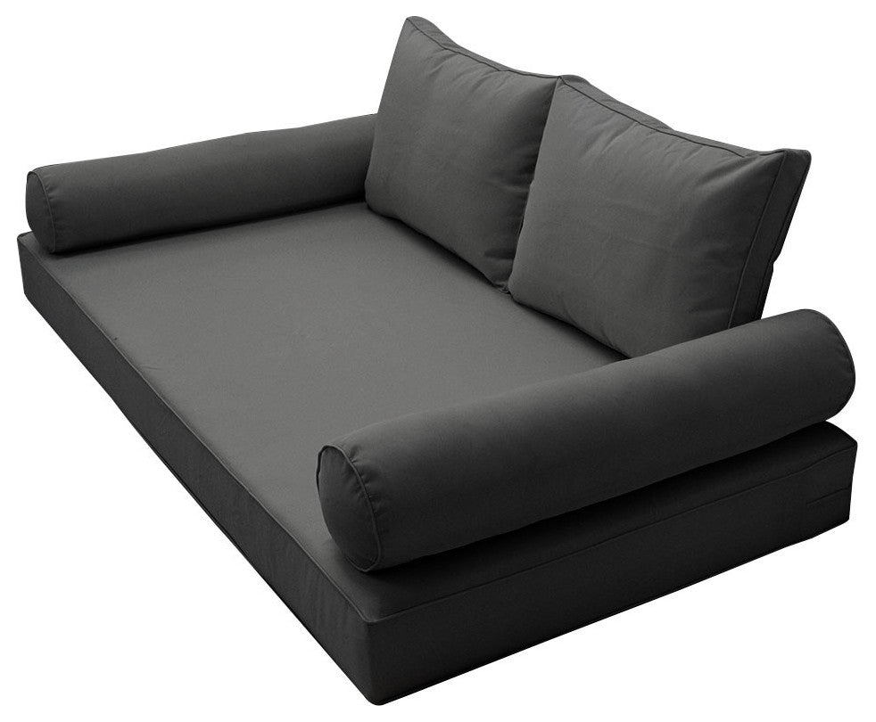 S1 Queen Size 5PC Pipe Daybed Mattress Cushion Bolster Pillow Complete Set AD003
