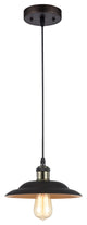IRONCLAD, Industrial-style 1 Light Rubbed Bronze Ceiling Mini Pendant, 10" Shade