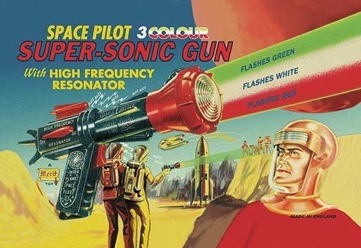 Space Pilot Super - Sonic Gun - Gallery Wrapped Canvas Art 28" x 42"