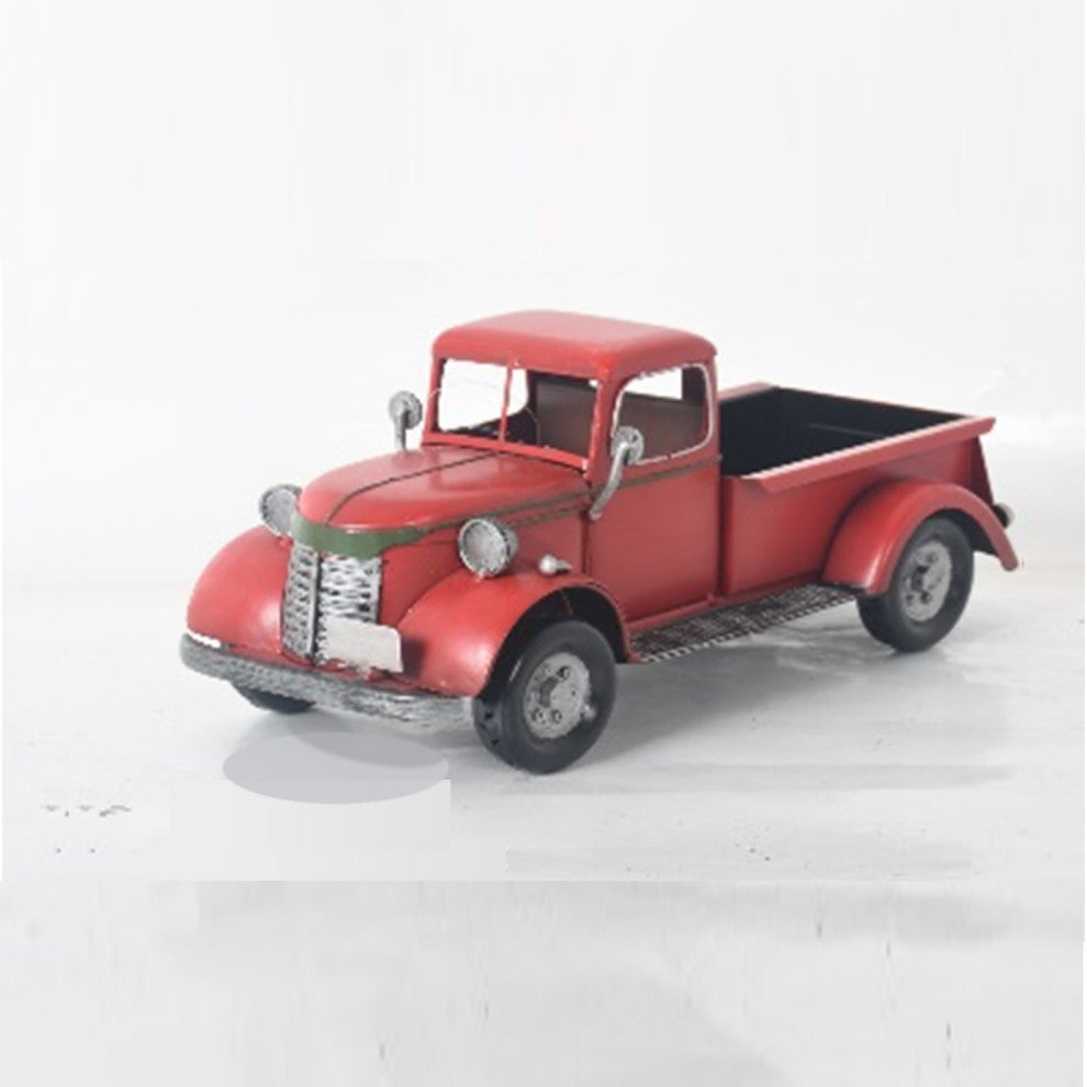 12.5" Country Style Red Pickup Truck With Christmas Tree