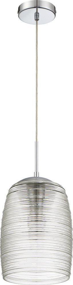 Rebound 1-Light Mini Pendant, Polished Chrome