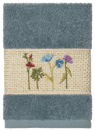 Serenity Embellished Washcloth, Teal