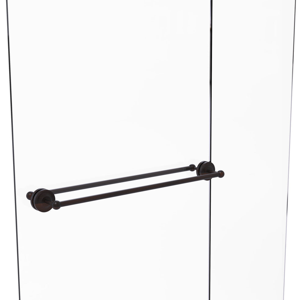 Prestige Regal 30" Back to Back Shower Door Towel Bar, Venetian Bronze