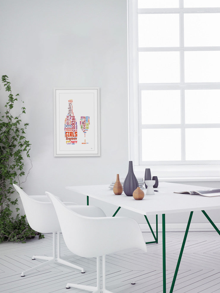 "Girls Liquor" Framed Painting Print, 12"x18"