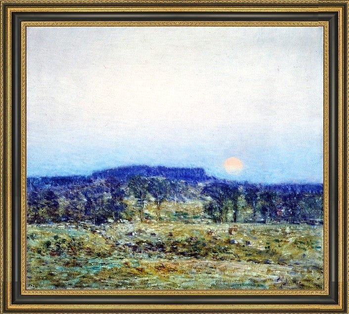 Frederick Childe Hassam September Moonrise Framed Premium Canvas Print, 16"x20"