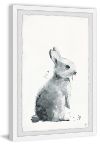 "Melancholy Bunny" Framed Painting Print, 30"x45"