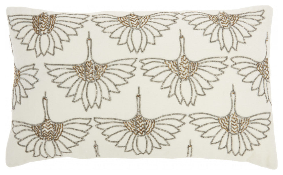 Brilliant Ivory lumbar Pillow