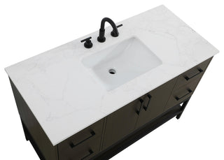 Home Living 48" Single Bathroom Vanity, Mocha Brown