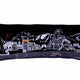 35" Black Jackson Nighttime Skyline Lumbar Decorative Pillow